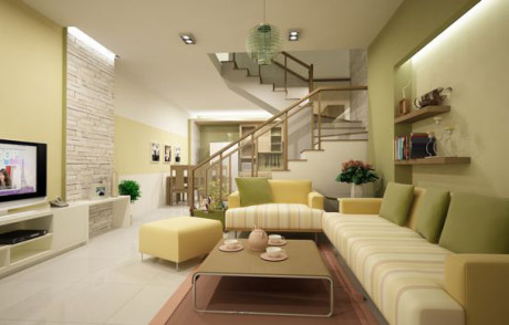 Bài trí sofa nên tạo thế 'tựa lưng vào núi'