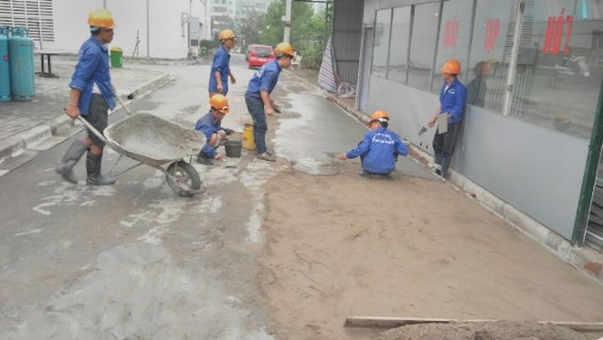 Chủ đầu tư Tứ Hiệp Plaza khắc phục hậu quả lún nứt trong thi công