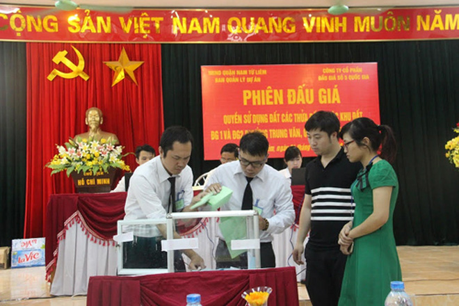 Đấu giá thành công 9 lô đất thuộc khu ĐG1, ĐG2 phường Trung Văn