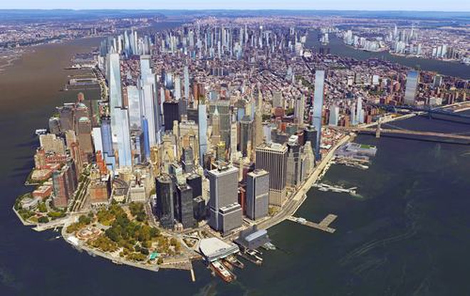 Đường chân trời ở New York trong tầm nhìn năm 2020