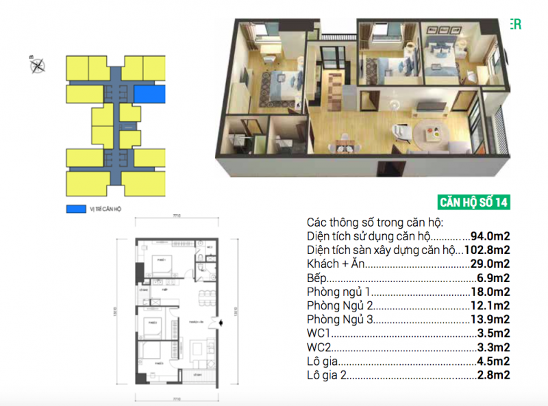 vitridacdia.com-Căn hộ 14 chung cư Housinco Grand Tower Nguyễn xiển