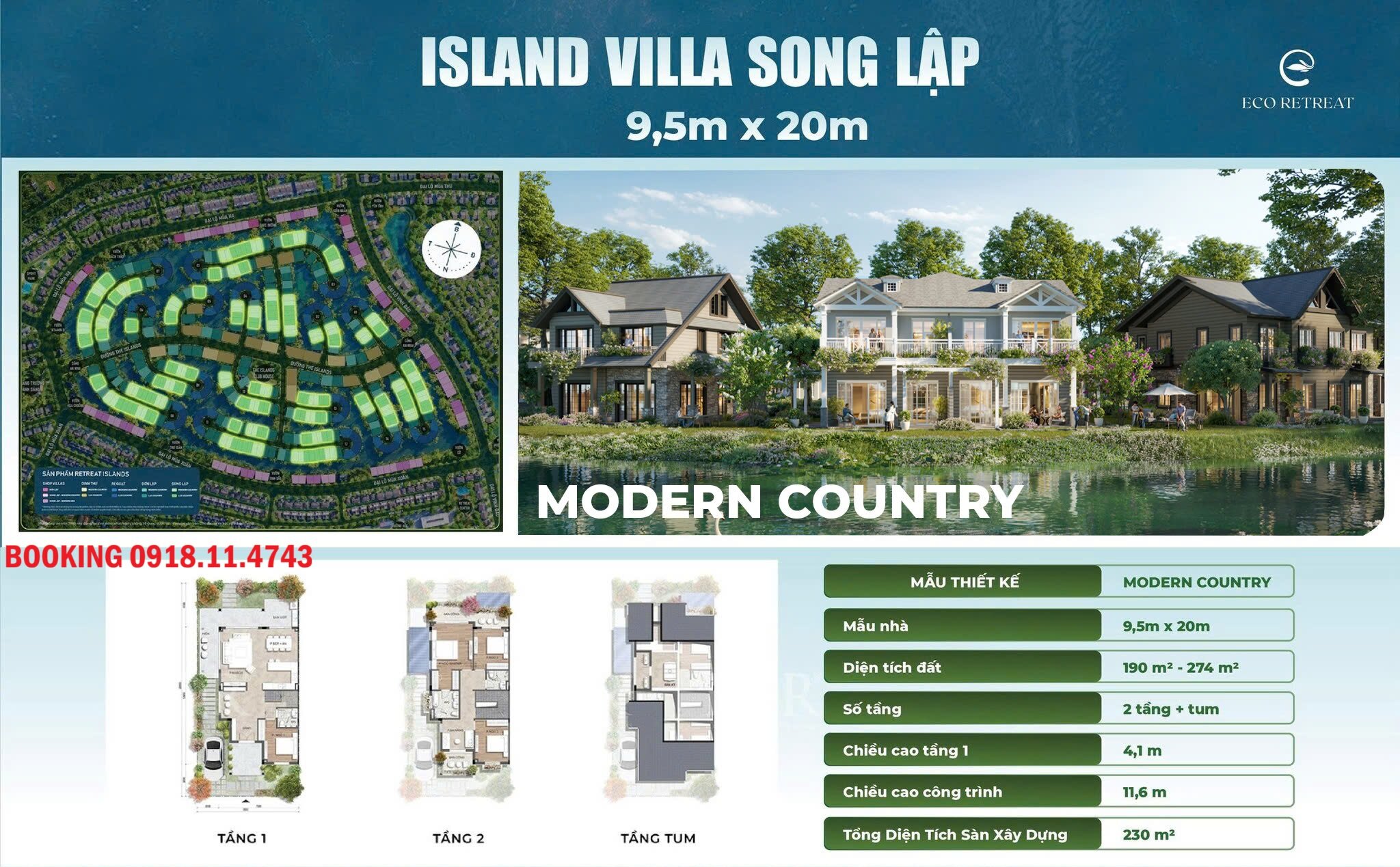 Biệt thự song lập đảo eco retreat