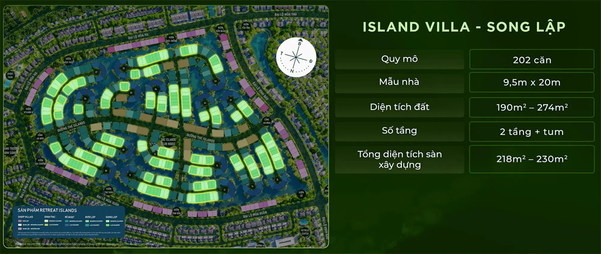 biệt thự song lập đảo eco retreat