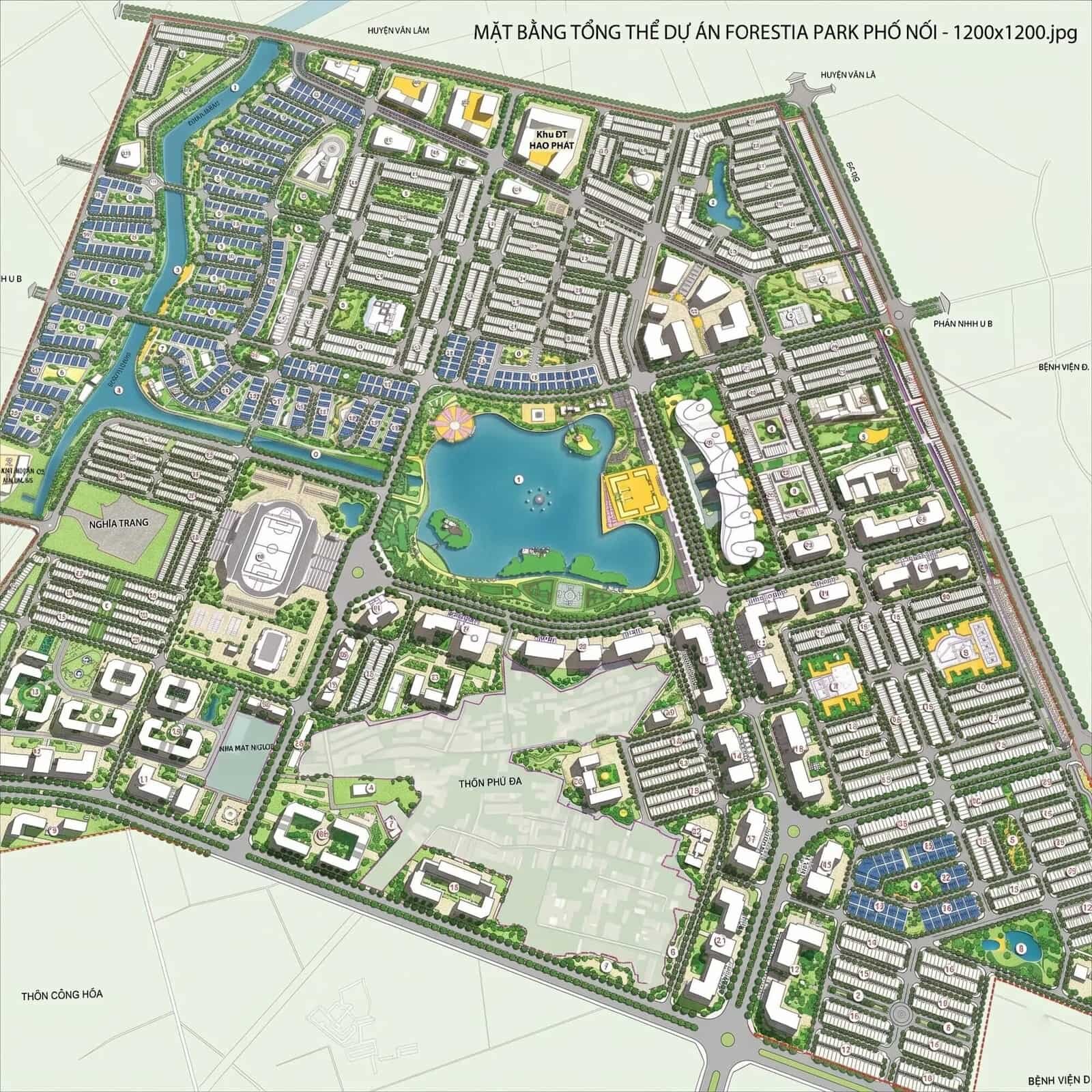 Mặt bằng tổng thể Mik Phố Nối Forestia Park
