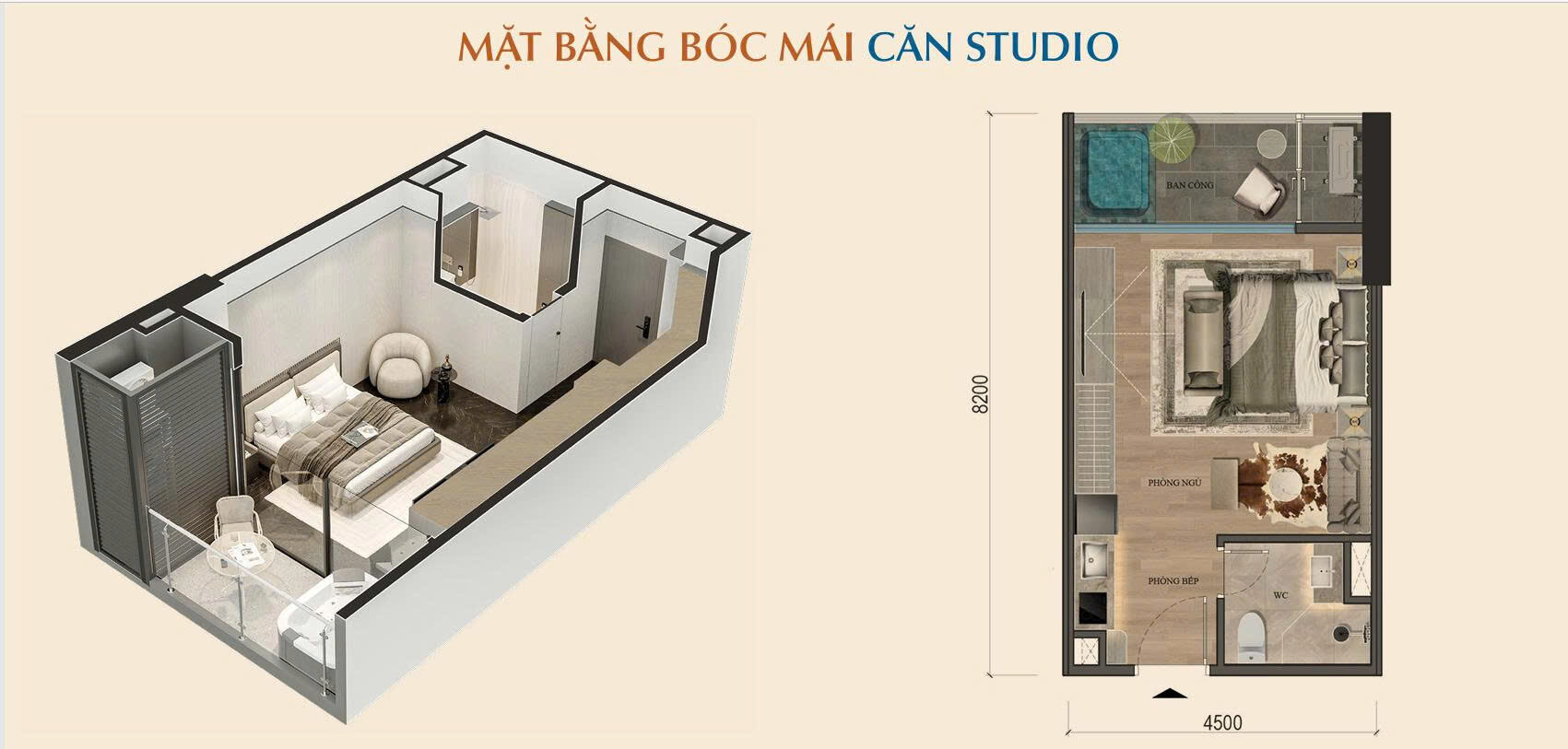 Căn hộ Studio Tòa Avenue Alluvia