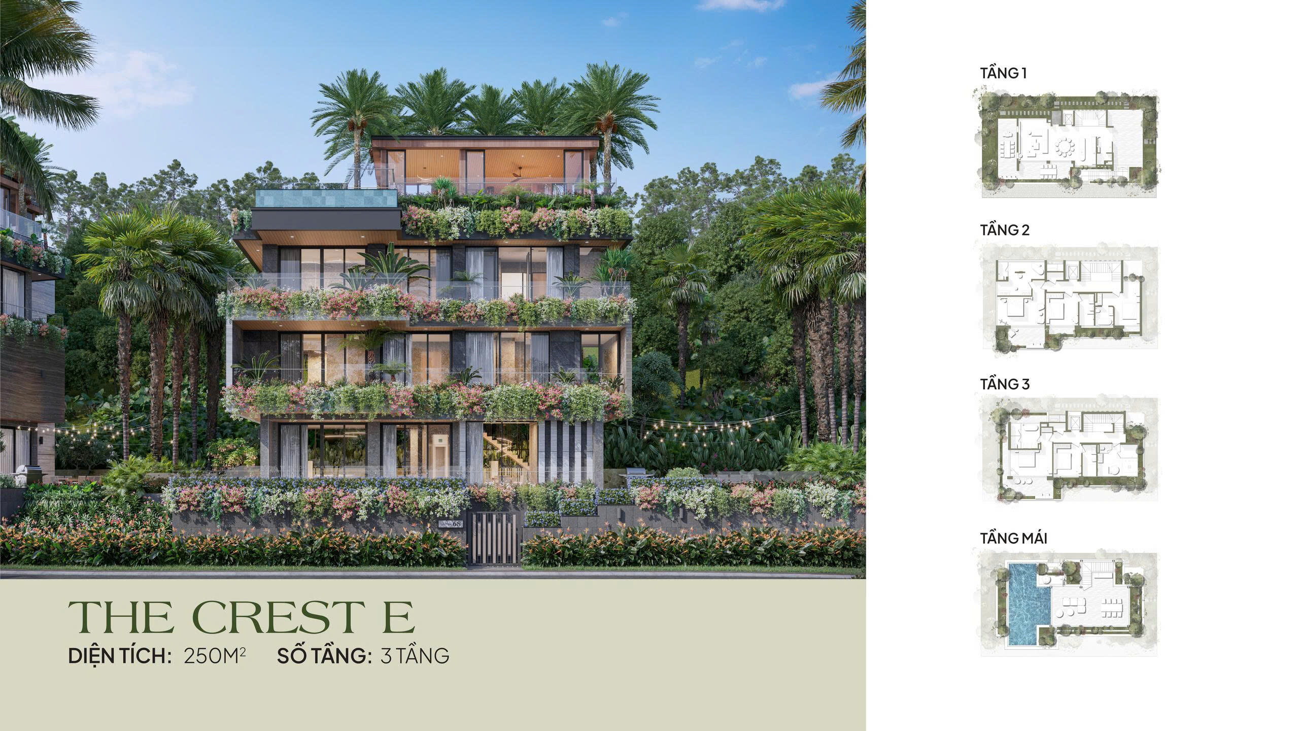 Mặt bằng The Crest E Flamingo Hồ Núi Cốc